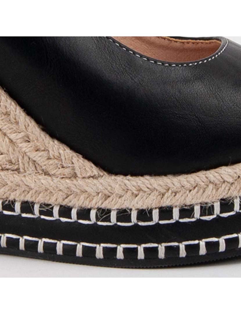 Sandálias de Cunha Senhora Preto