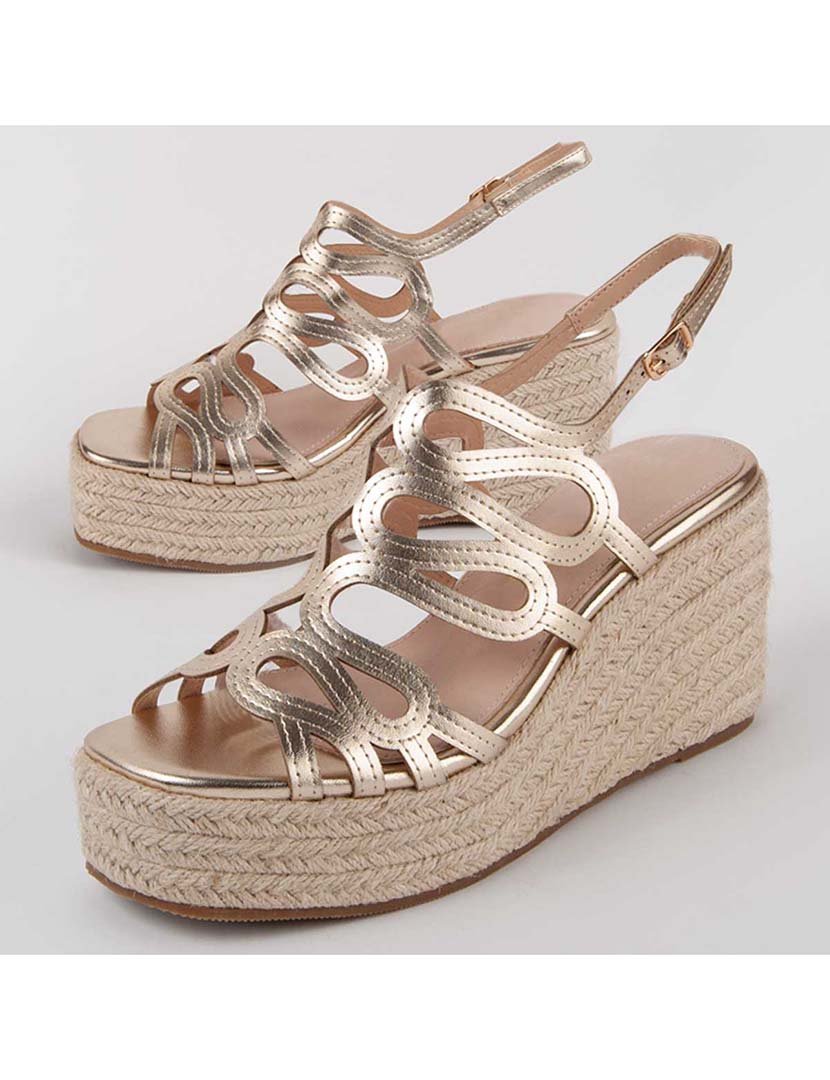 Sandálias de Cunha Senhora Dourado