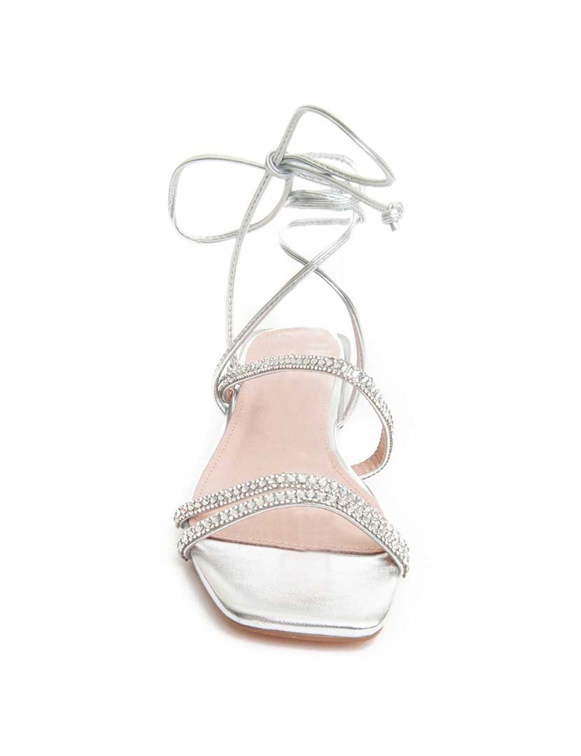 Sandálias Rasas Senhora Prateado