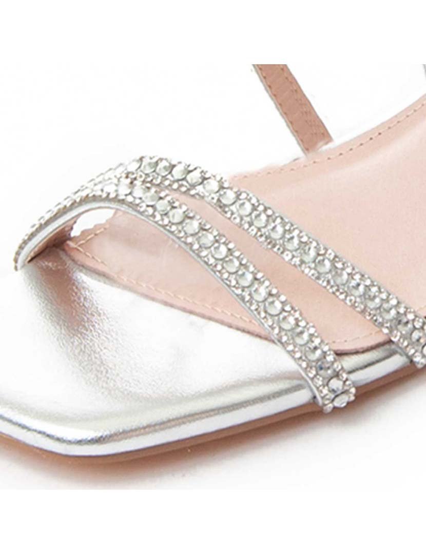 Sandálias Rasas Senhora Prateado