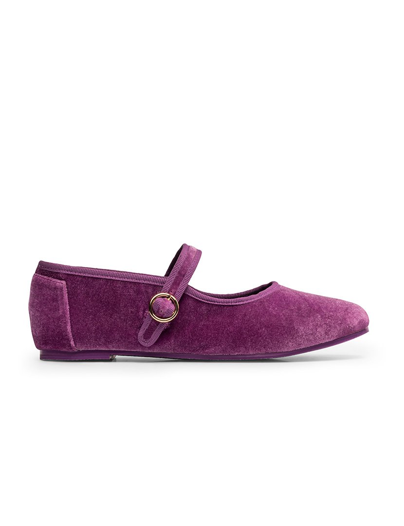 Mary Jane Menina Velvet Amethyst