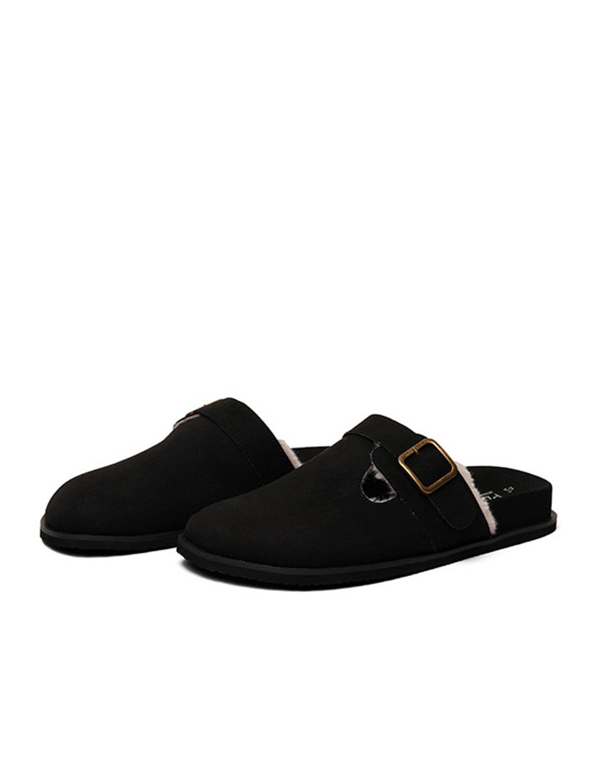 Clog Vegan Homem Suede Truffled Black