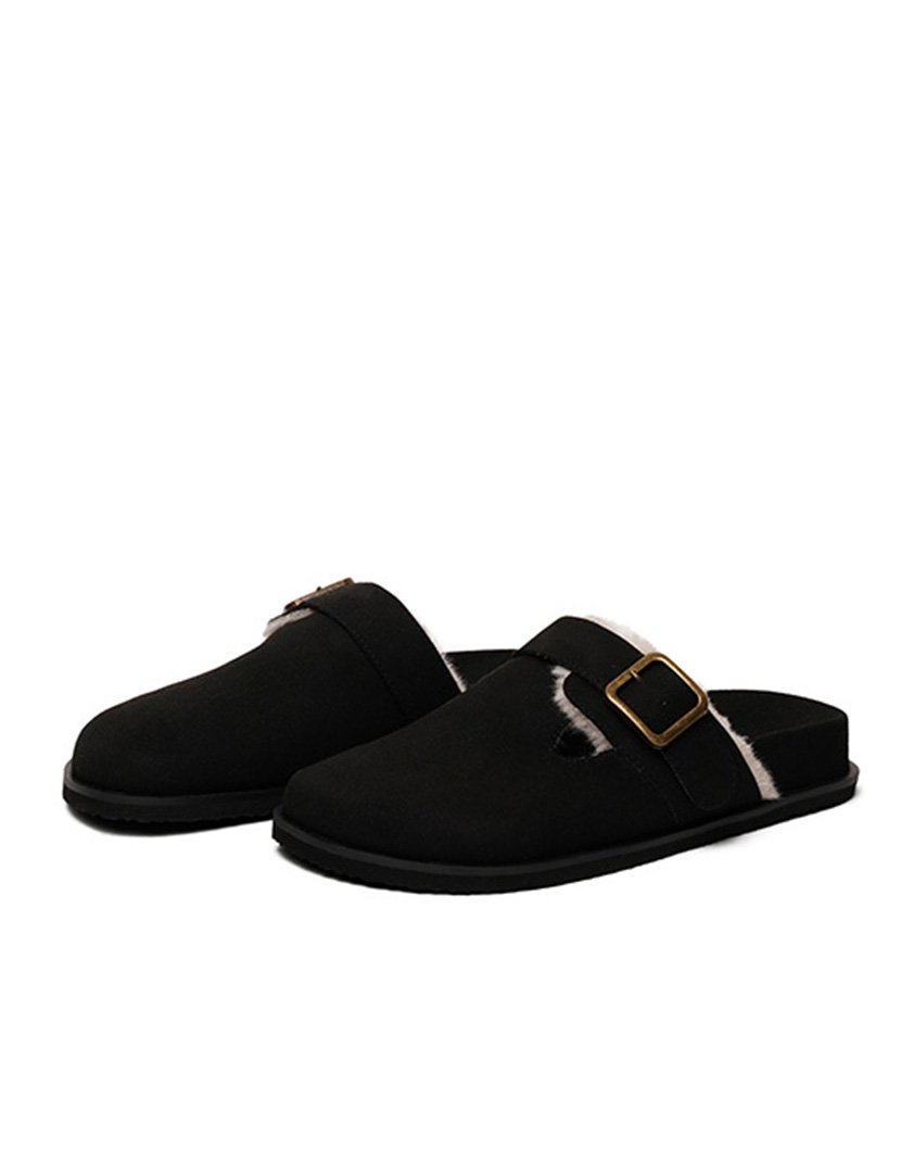 Clog Vegan Senhora Suede Truffled Black