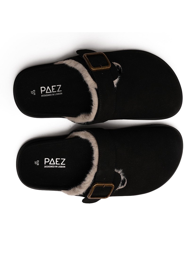 Clog Vegan Senhora Suede Truffled Black