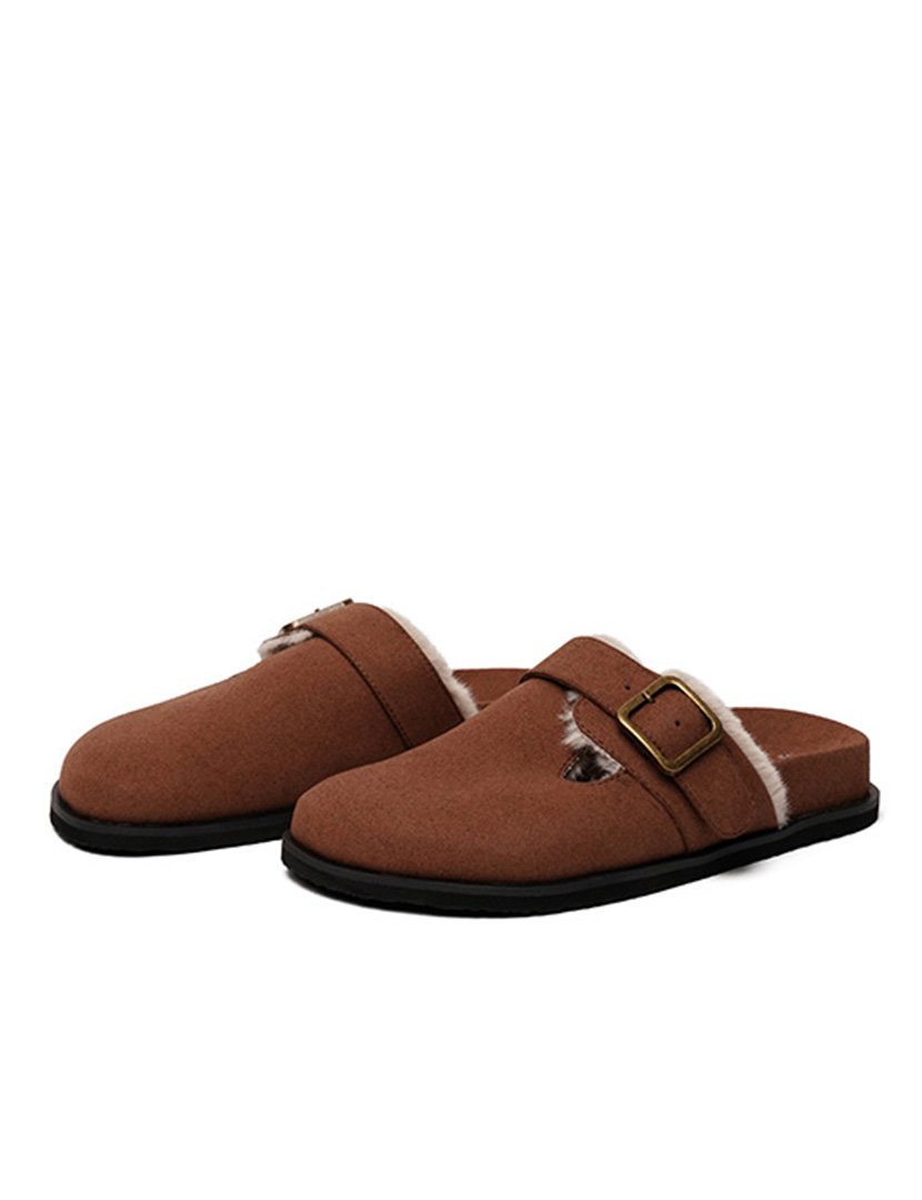 Clog Vegan Senhora Suede Camel