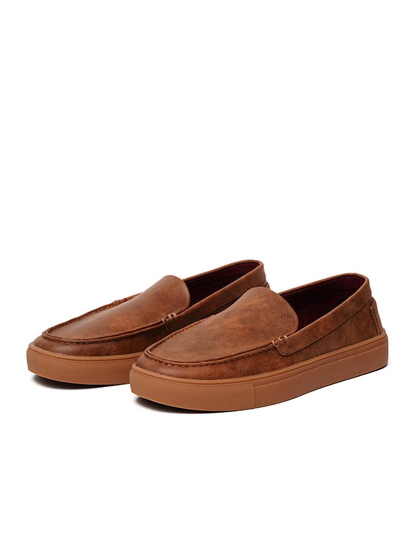 Loafer Vegan Homem Leather Camel