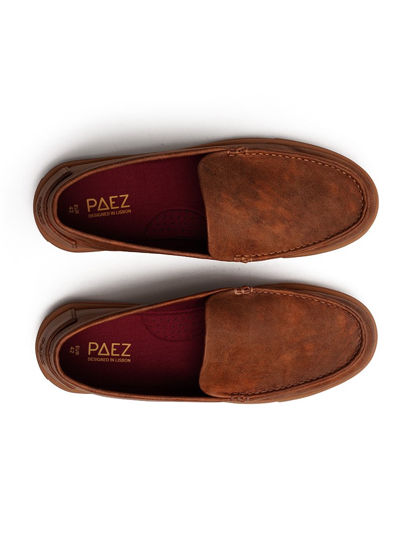 Loafer Vegan Homem Leather Camel