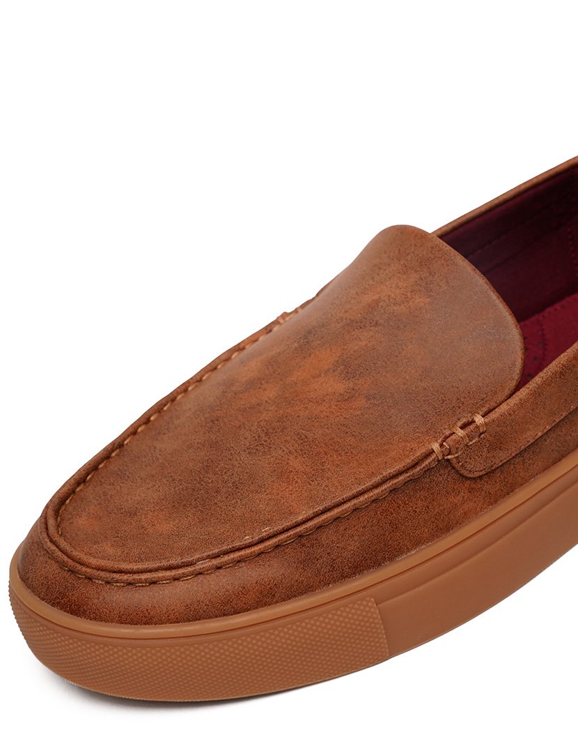 Loafer Vegan Homem Leather Camel