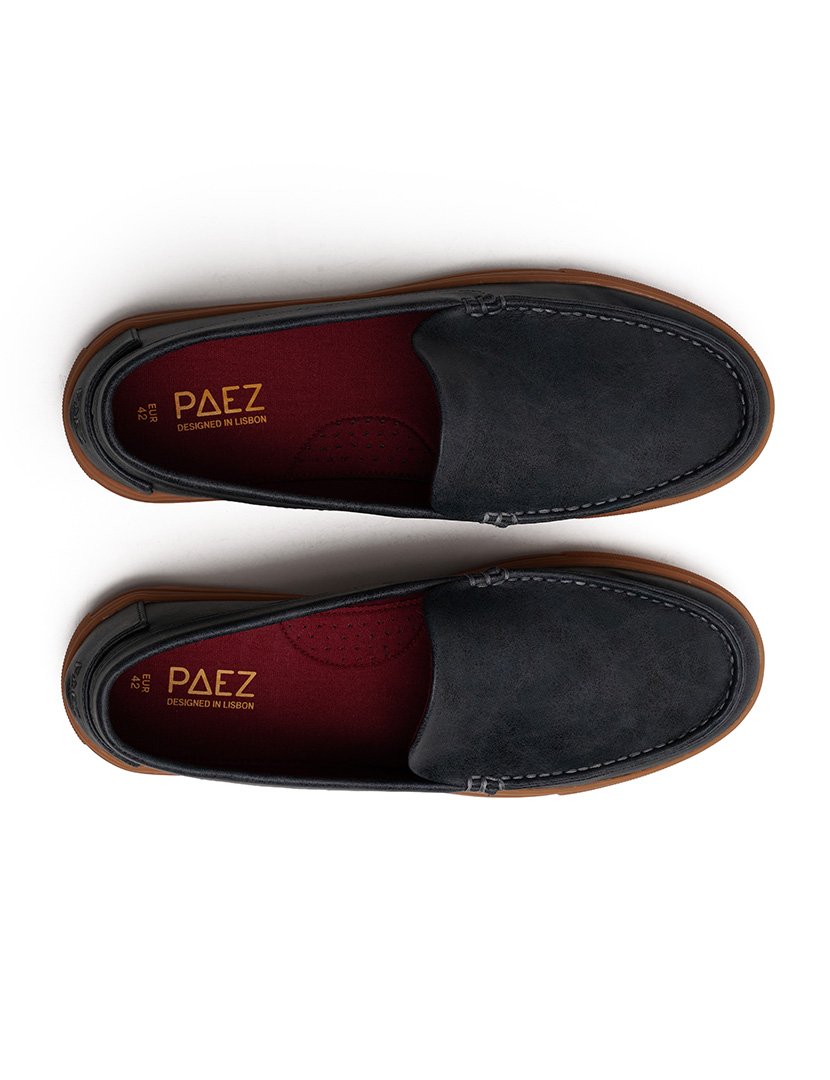 Loafer Vegan Homem Leather Blueberry