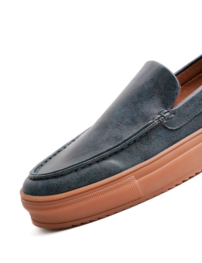 Loafer Vegan Homem Leather Blueberry
