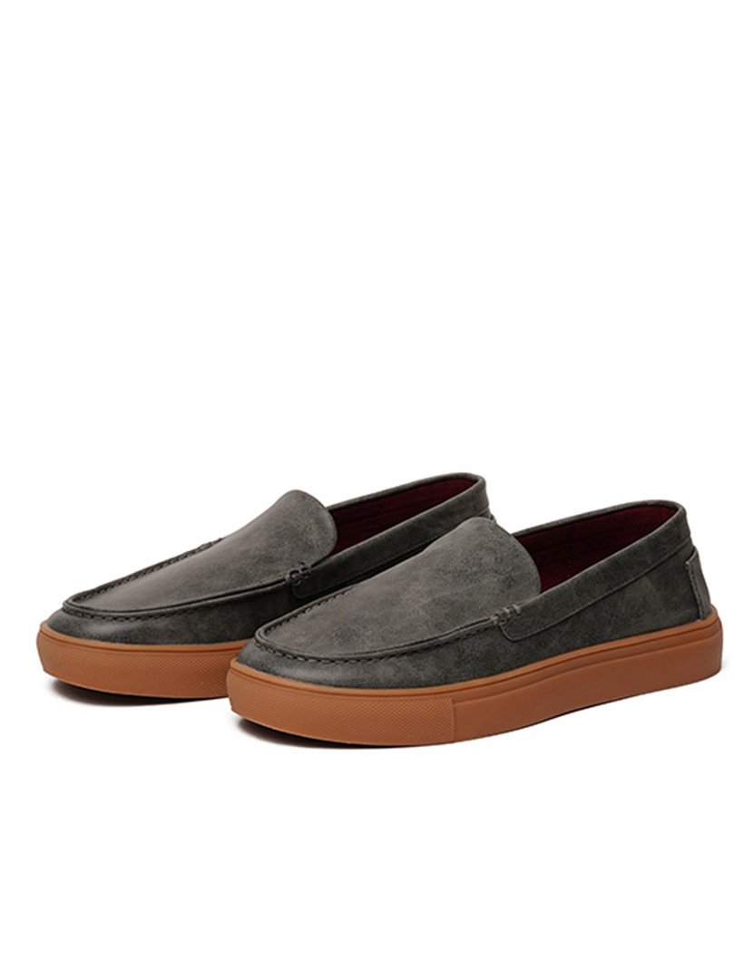 Loafer Vegan Homem Suede Pewter Grey