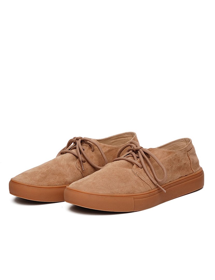 Sapatos Homem Laces Gum Vegan Suede Sand