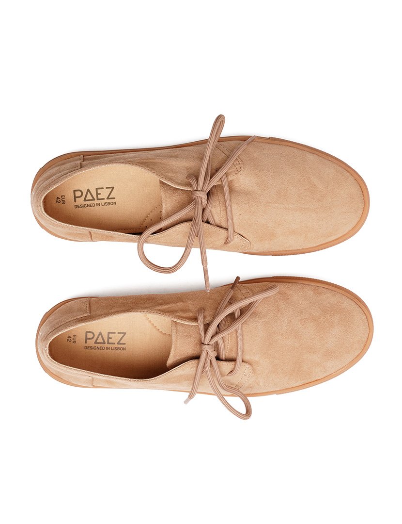 Sapatos Homem Laces Gum Vegan Suede Sand