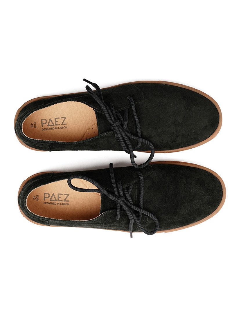 Sapatos Homem Laces Gum Vegan Suede Forest