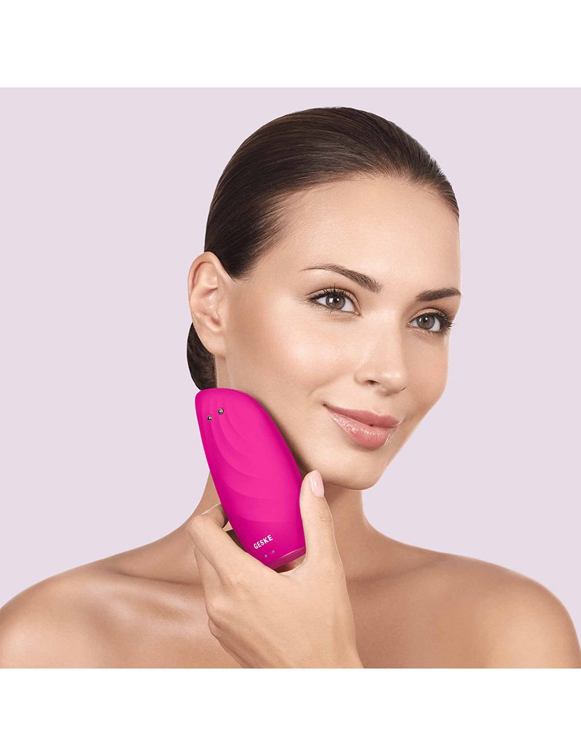 Escova facial térmica sónica 8 em 1 - Magenta