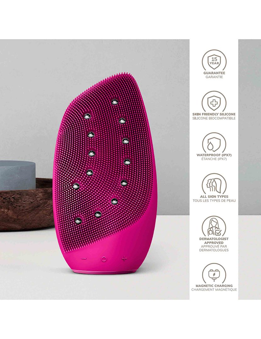 Escova facial térmica sónica 8 em 1 - Magenta