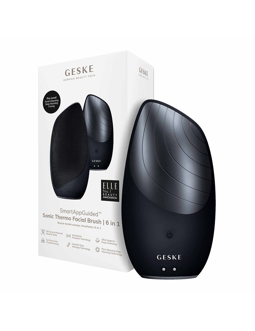 Escova de Limpeza Facial Thermo Sonic  6 em 1 - Preto