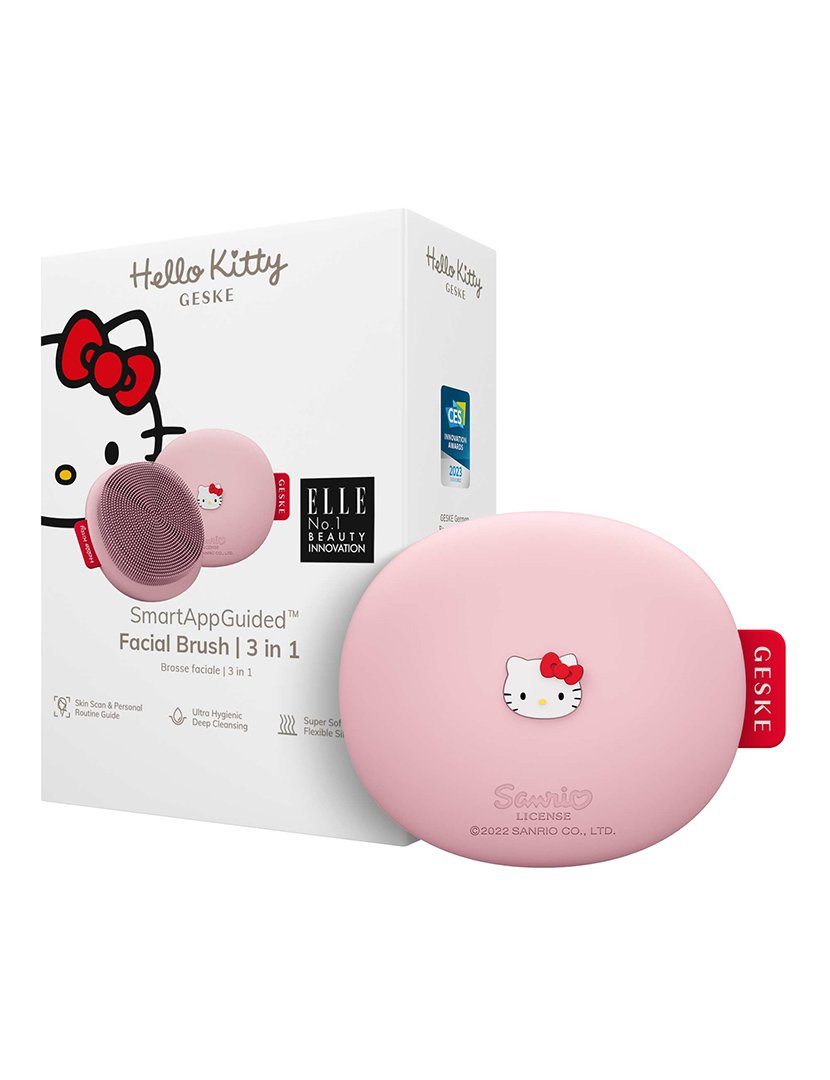 Escova de Limpeza Facial 3 em 1 - Hello Kitty - Rosa