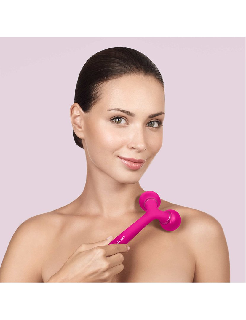 Rolo facial e corporal sônico 4 em 1 - Magenta