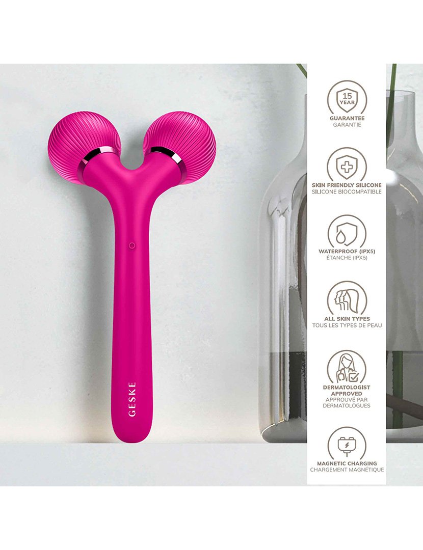 Rolo facial e corporal sônico 4 em 1 - Magenta