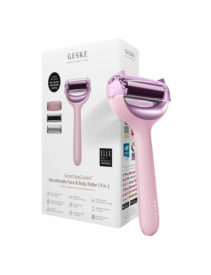 Rolo Facial e Corporal MicroNeedle 9 em 1 - Rosa