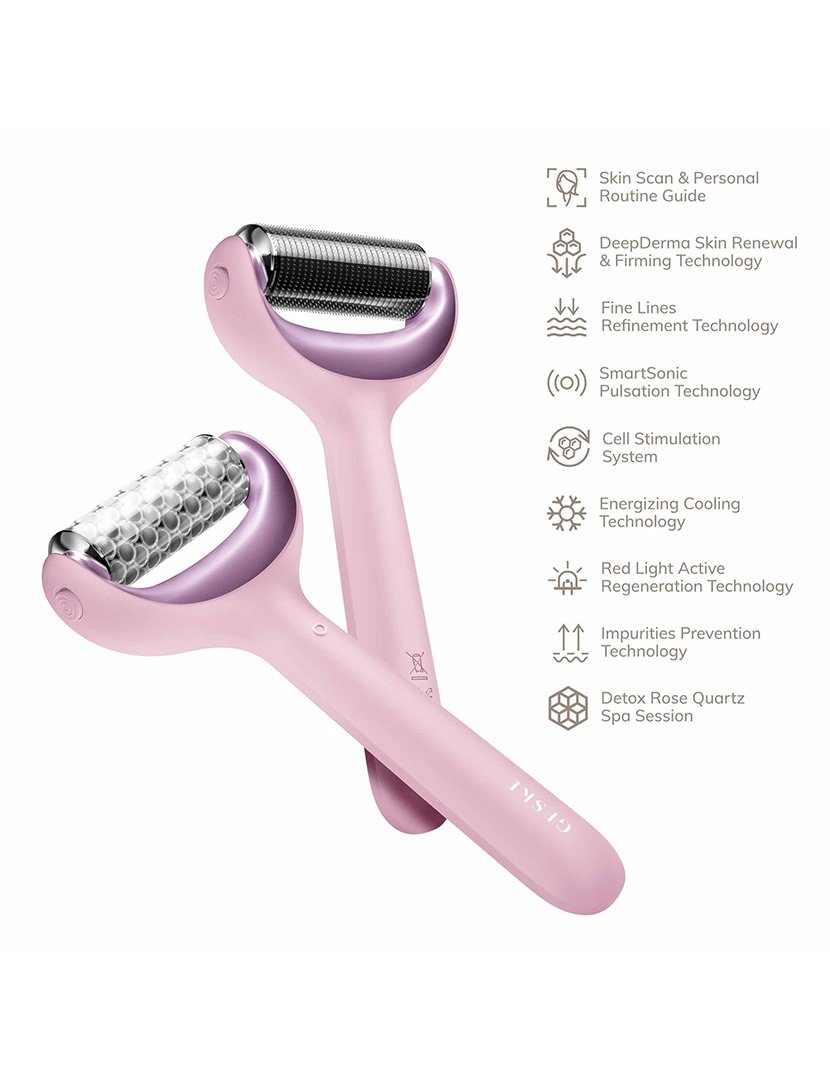 Rolo Facial e Corporal MicroNeedle 9 em 1 - Rosa