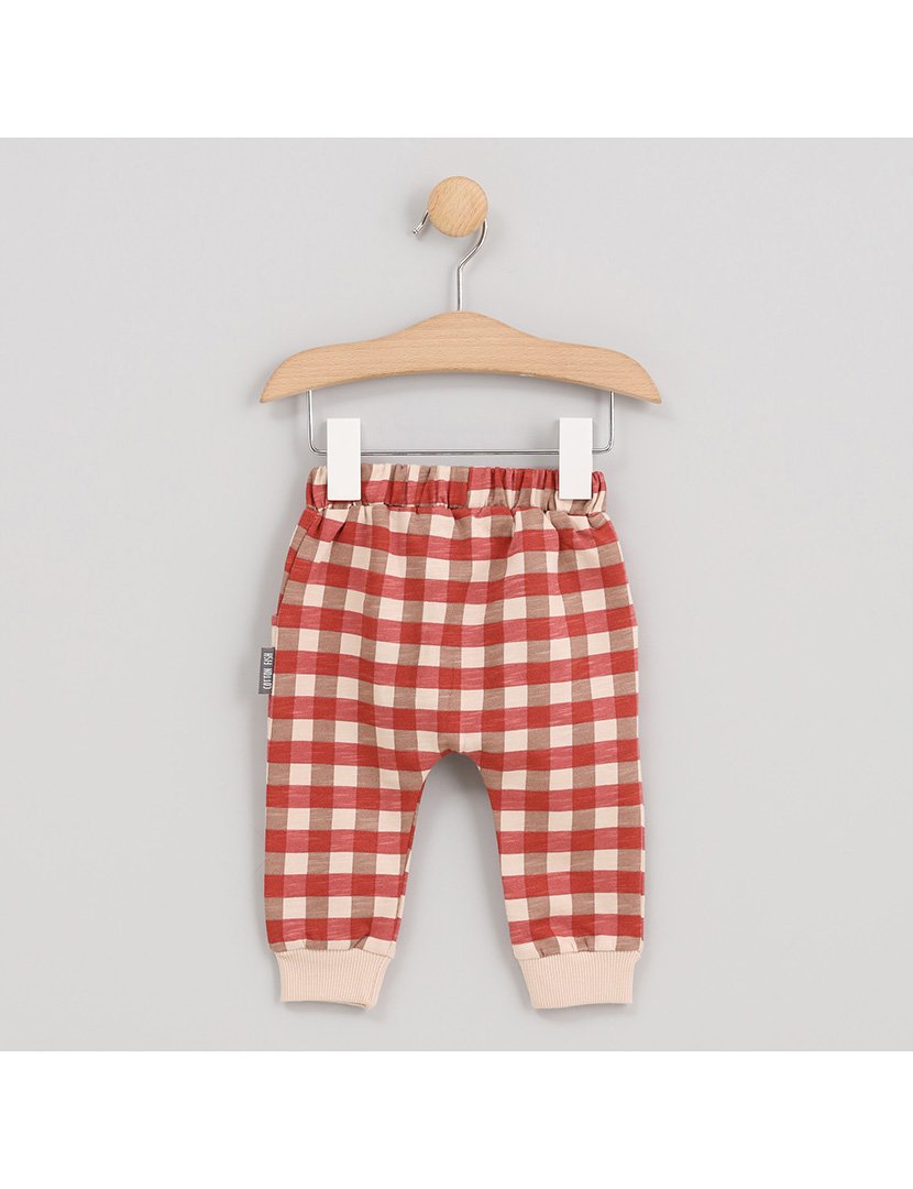 Calças Menino Axadrezadas Big Mountain Laranja