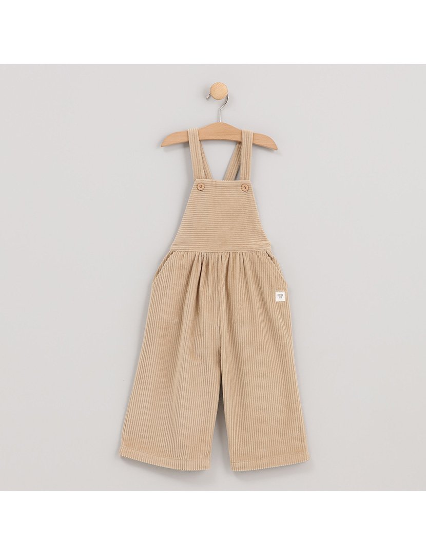 Jardineiras de Veludo Menina Big Mountain Bege