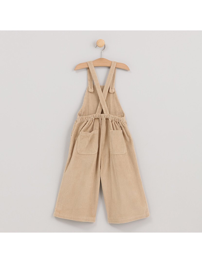 Jardineiras de Veludo Menina Big Mountain Bege