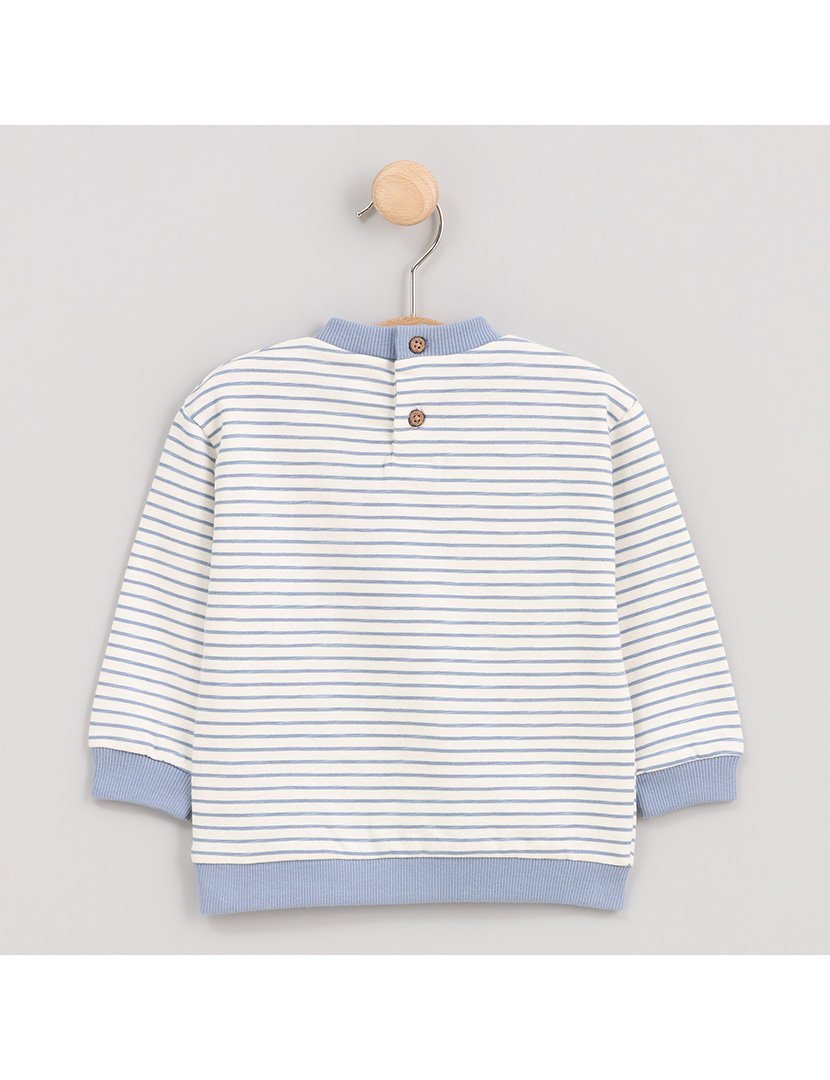 Sweatshirt Menino Listrada Lovele Fish Azul