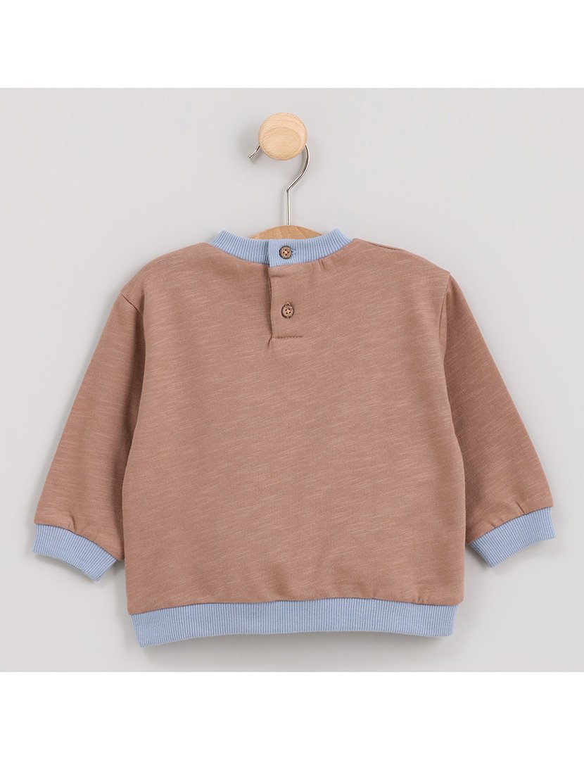 Sweatshirt Menino Lovely Fish Castanho