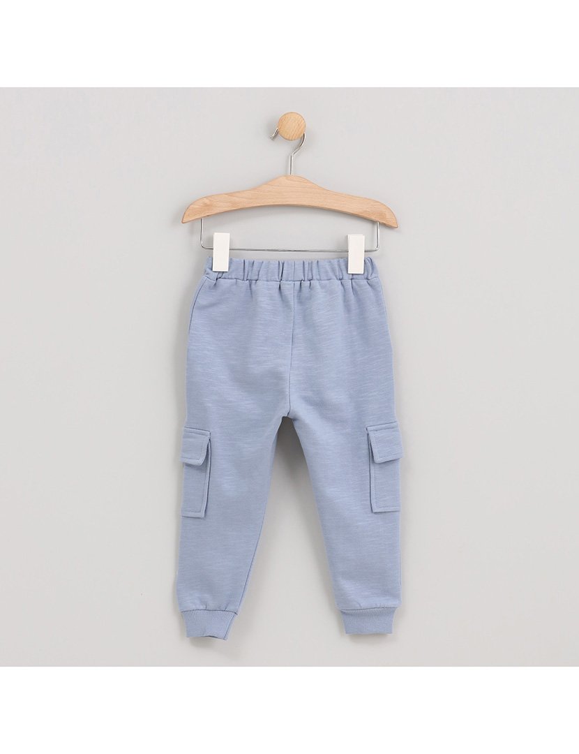 Calças de Fato Treino Menino com Bolsos Laterais Azul