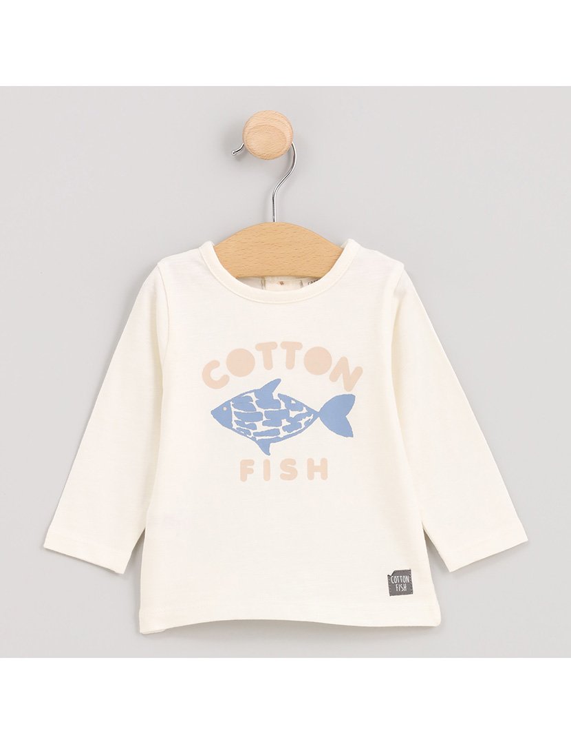 Camisola Menino Lovely Fish Branco