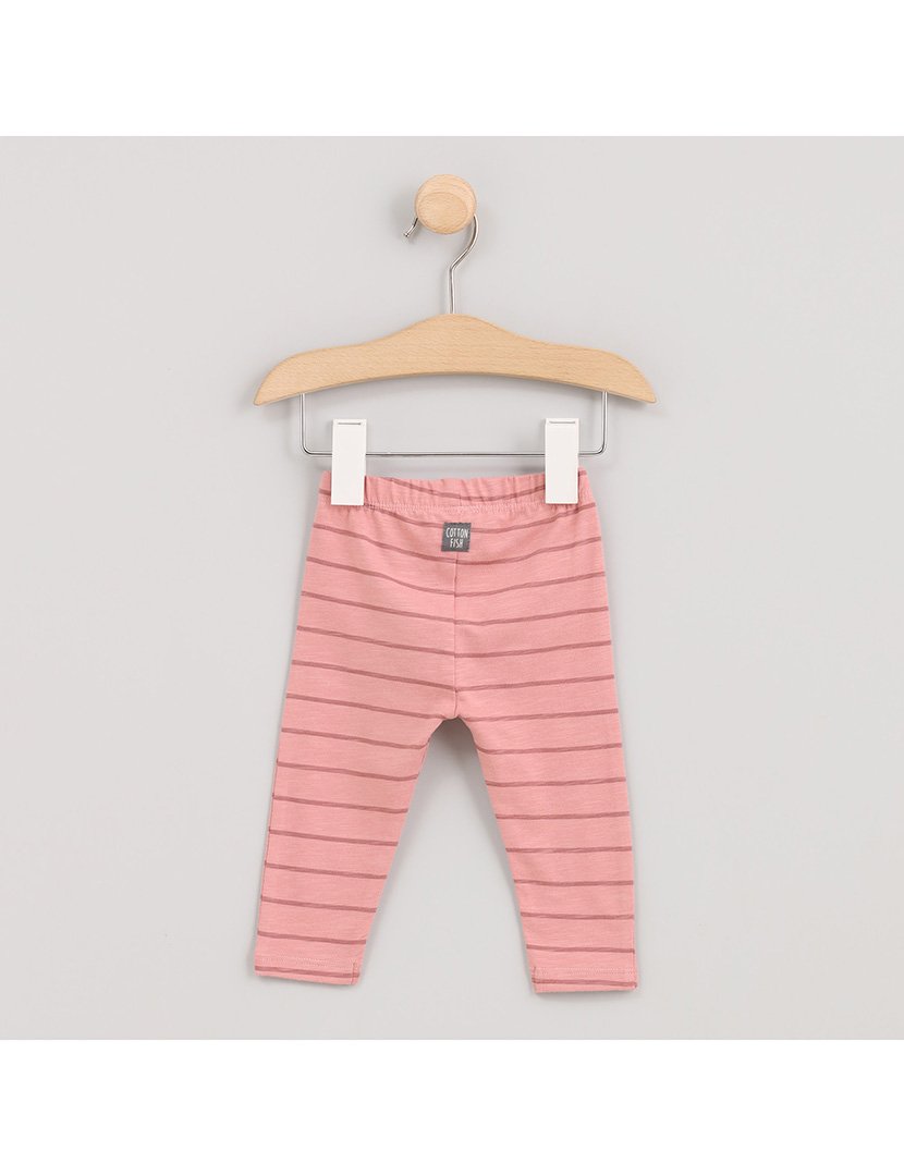 Leggings Menina Listradas Vintage Bloom Rosa