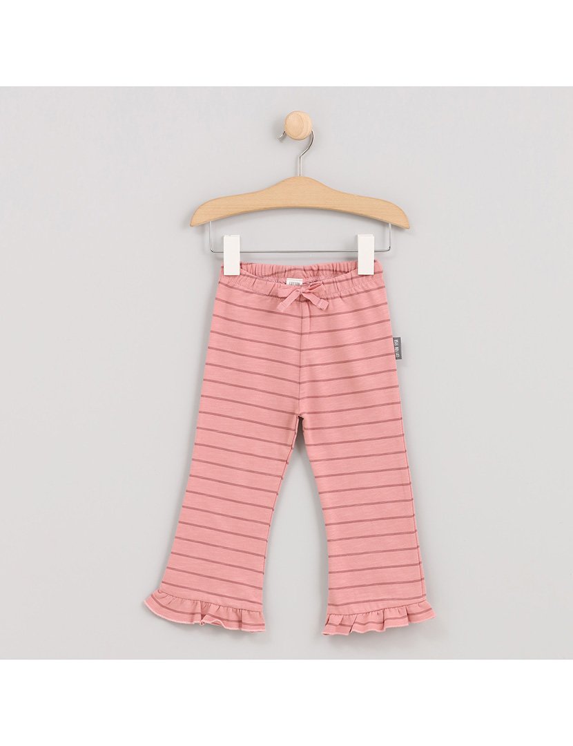 Calças à Boca de Sino Menina Vintage Bloom Rosa