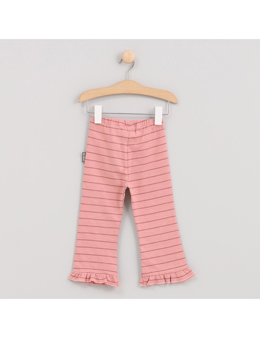 Calças à Boca de Sino Menina Vintage Bloom Rosa