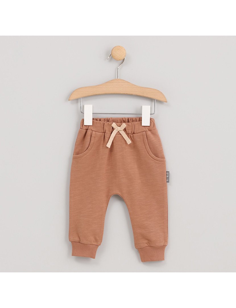 Calças de Fato Treino Menino Zoo Castanho