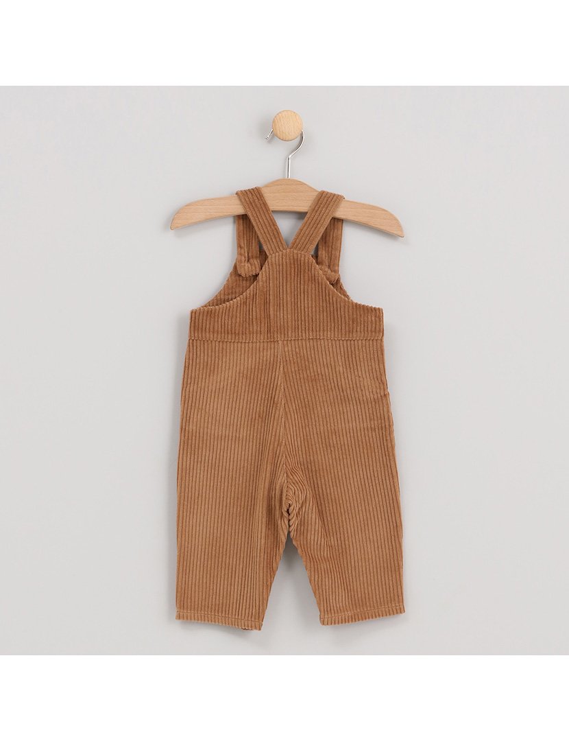 Jardineiras de Veludo Menino Zoo Castanho