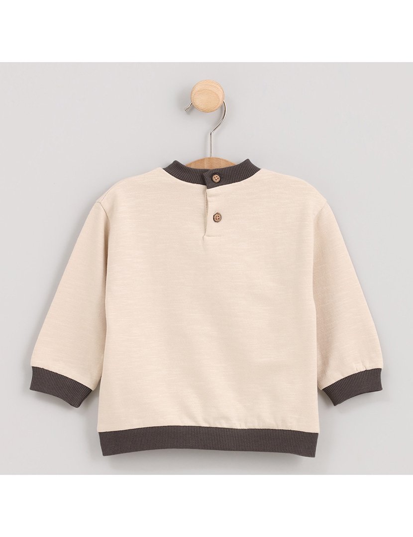 Sweatshirt Menino com Estampa de Baleia Zoo Branco
