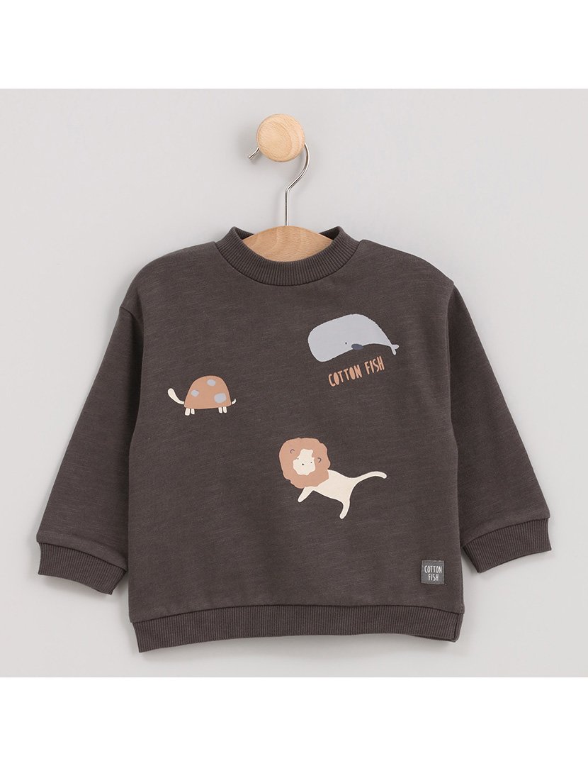 Sweatshirt Menino Zoo Cinzento
