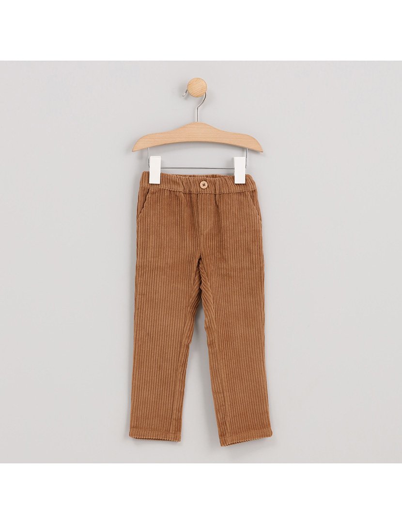 Calças Cargo de Veludo Menino Zoo Castanho