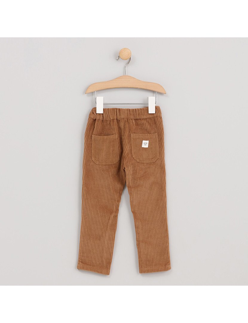 Calças Cargo de Veludo Menino Zoo Castanho