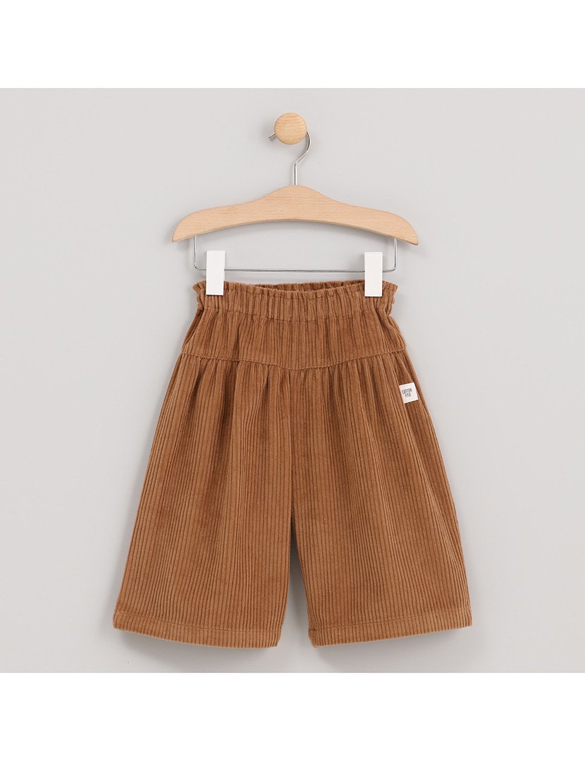 Calças de Veludo Menina Zoo Castanho