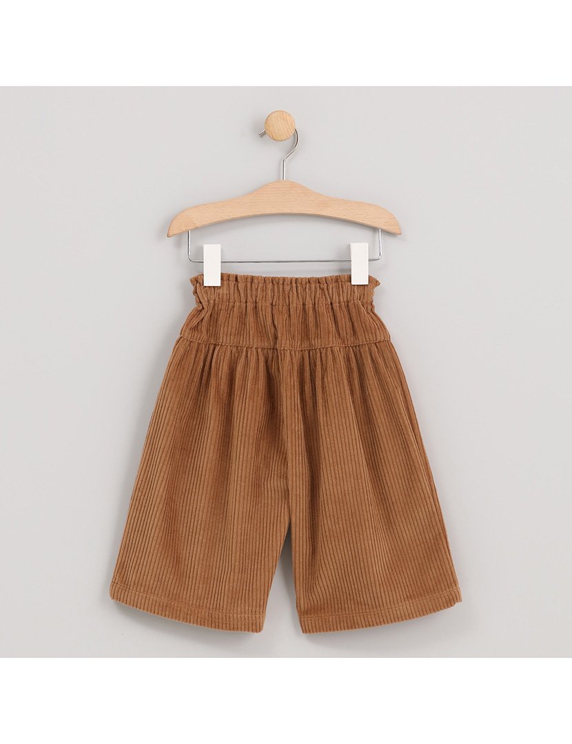 Calças de Veludo Menina Zoo Castanho