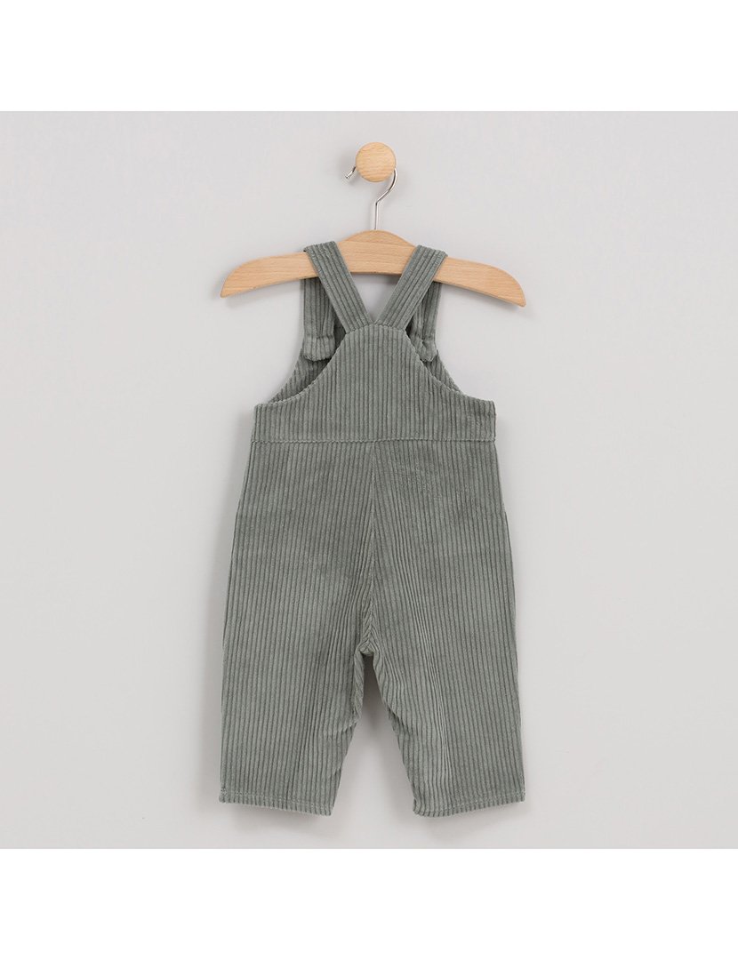 Jardineiras de Veludo Menino Zoo Verde