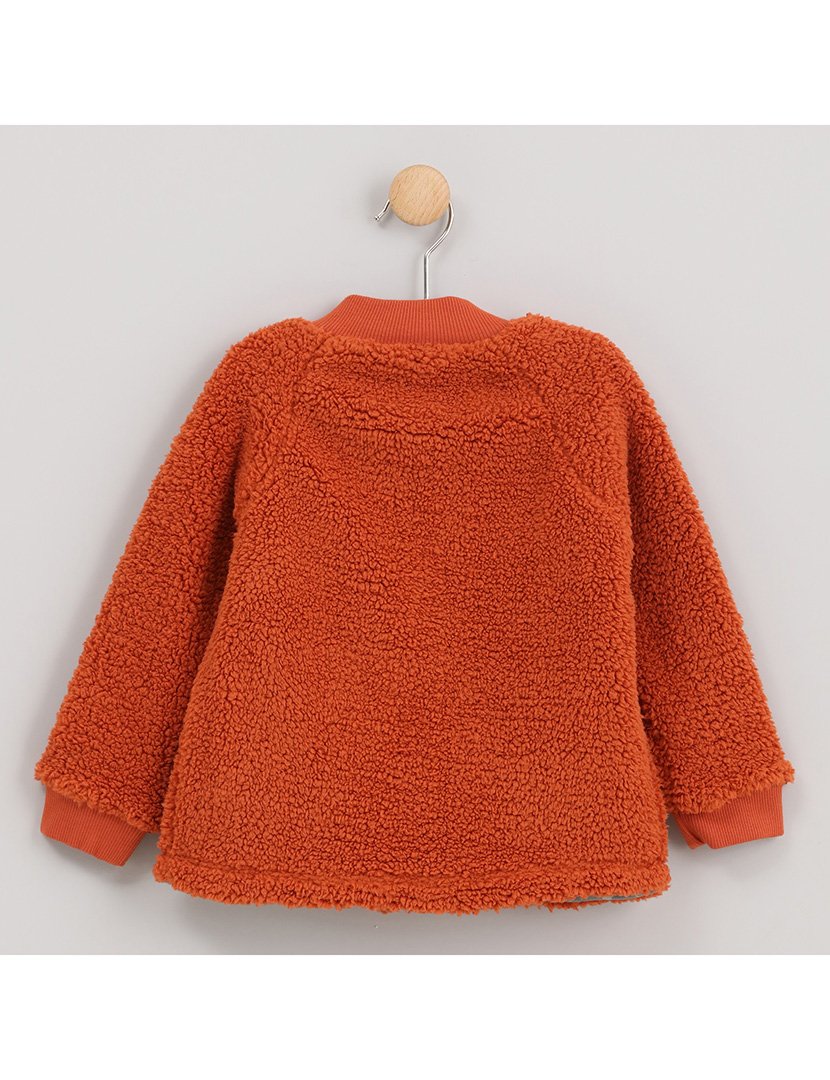 Casaco Menino Pele de Carneiro Zoo Green Laranja