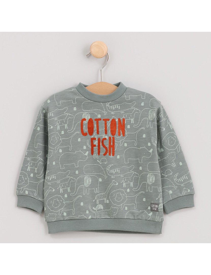 Sweatshirt Menino Zoo Green Verde