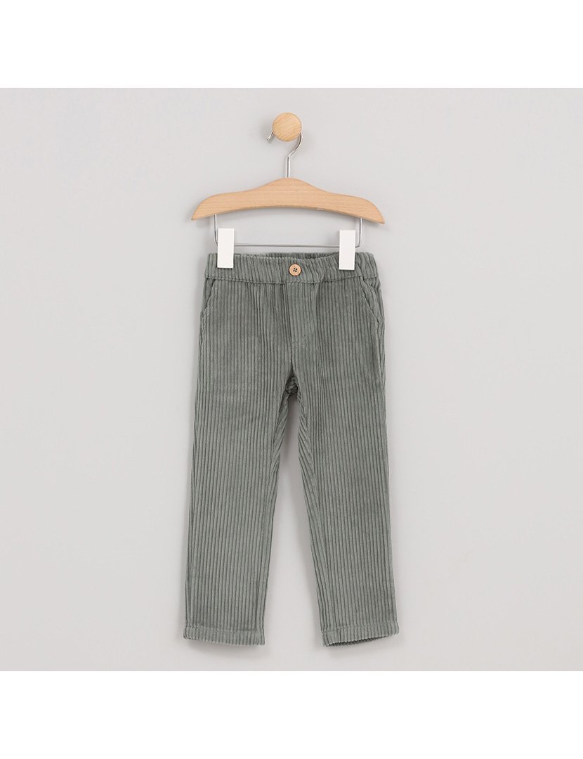 Calças Cargo de Veludo Menino Zoo Green Verde