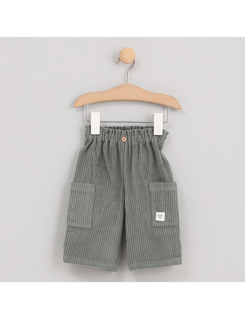 Calças de Veludo Menina com Bolsos Zoo Green Verde