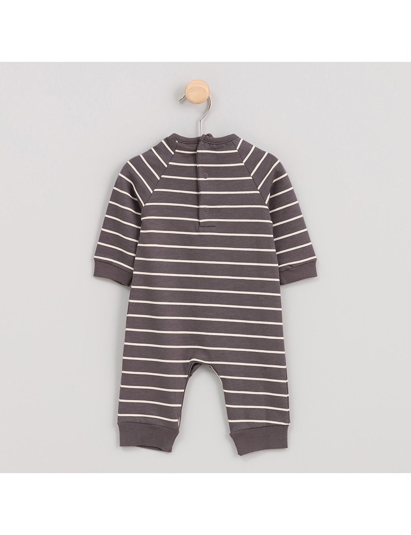 Macacão Menino Listrado Cosmos Cinzento